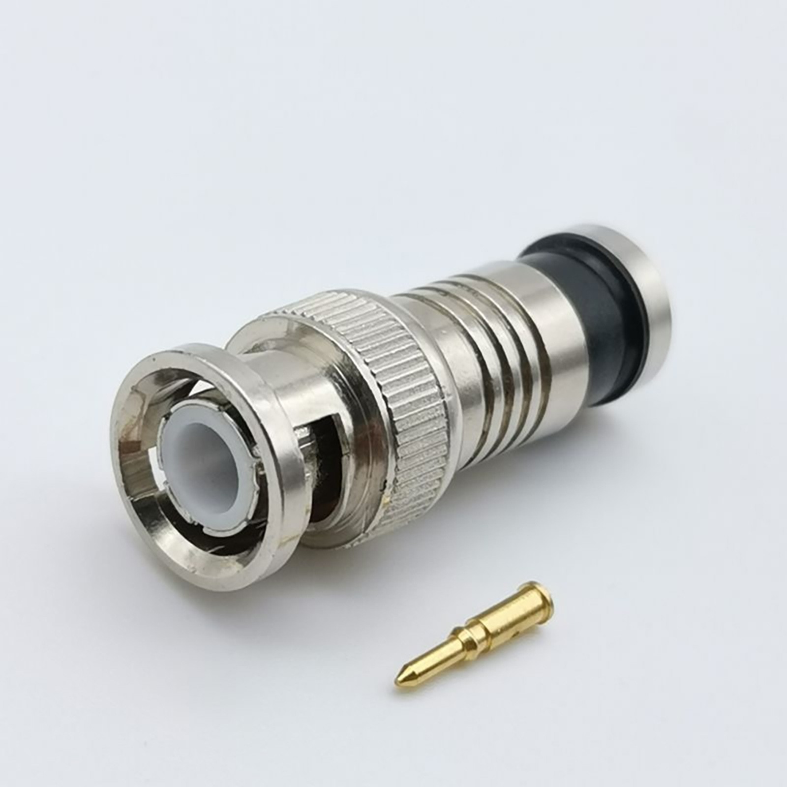 10PCS Durable BNC Compression Connector Adapter for CCTV Camera RG6 Coax Cables