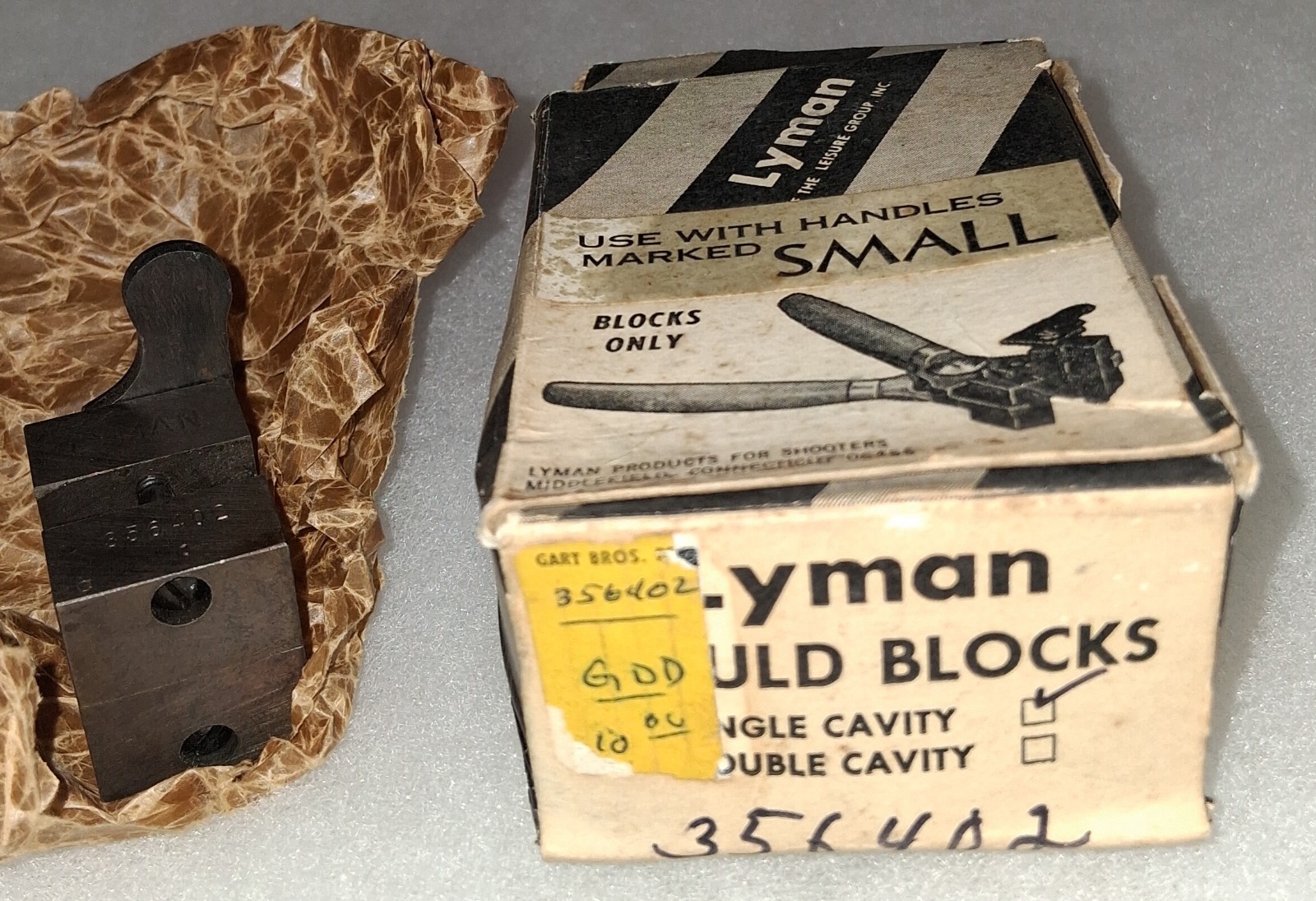 Vintage Lyman 356402 Single Cavity Bullet Casting Mold 9mm 120 grain W/ Box