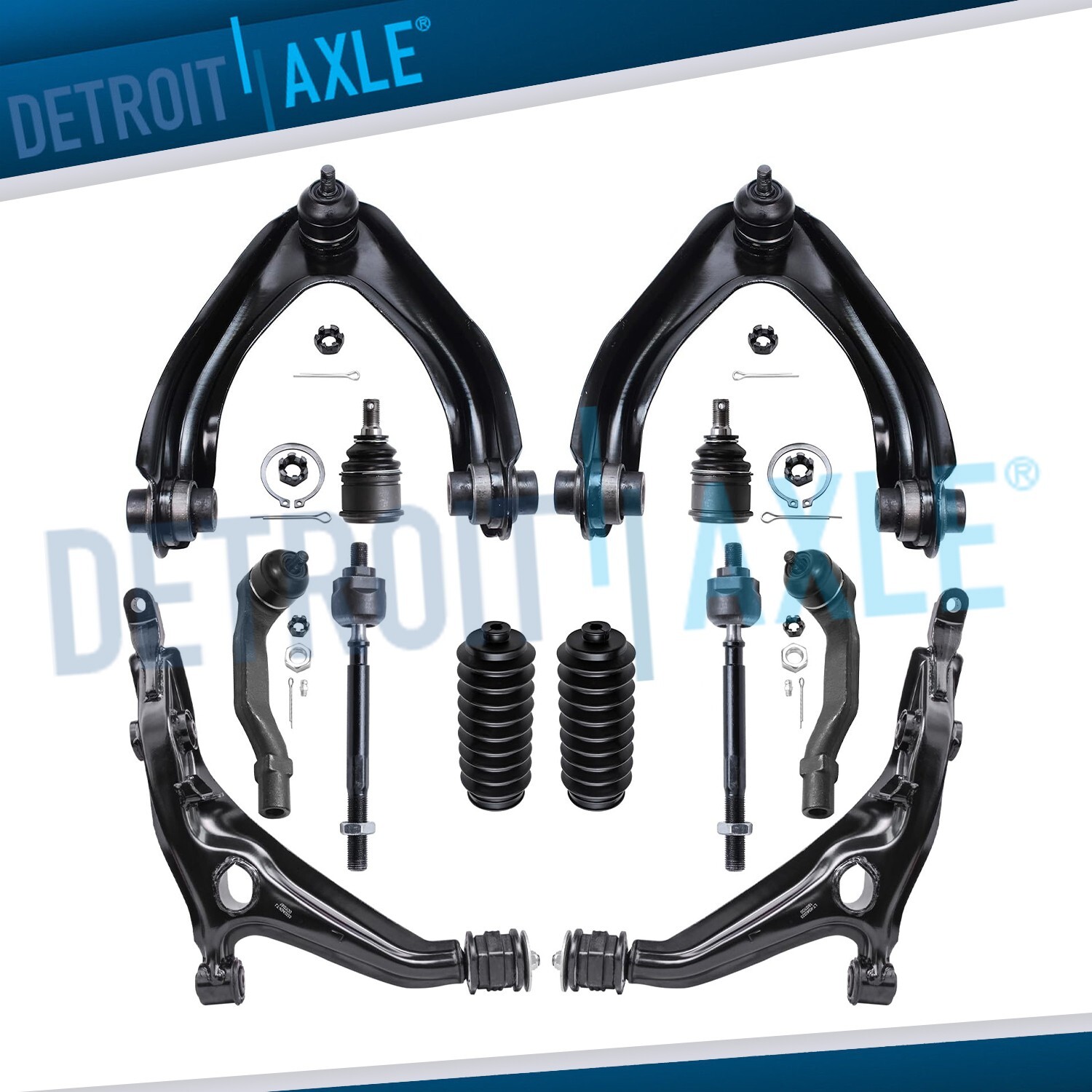 12pc Front Lower & Upper Control Arm Kit for 1997 1998 1999 2000 2001 Honda CR-V