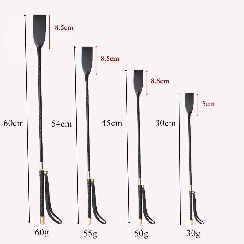 BDSM Riding Crop Horse Whip Flogger Spanking Faux Leather Paddle Roleplay Toys