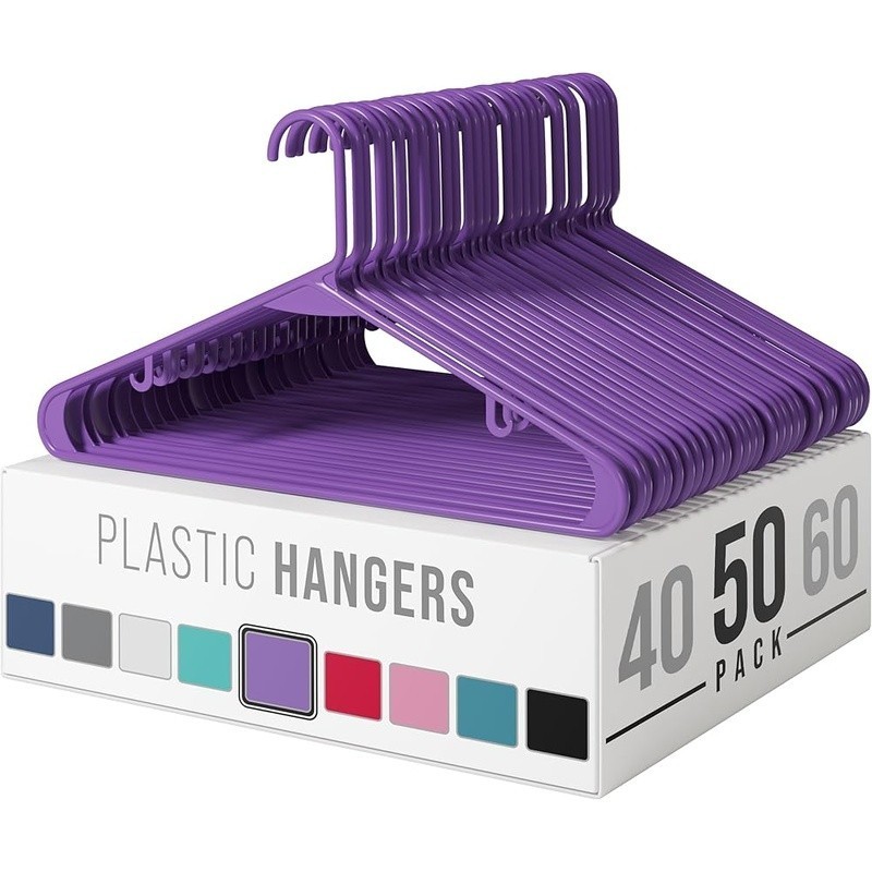 Non-Slip Space Saving Hangers Clothes Organization Bulk Plastic Durable New