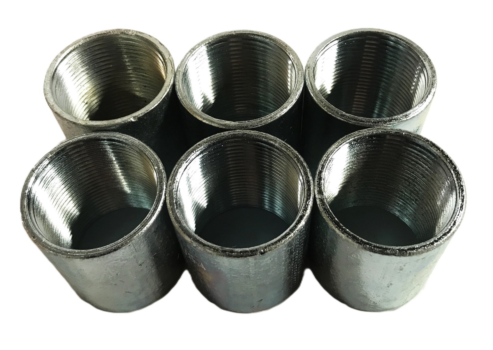 EC USA 1-1/2 inch Galvanized Threaded RMC Coupling [Lot of 6] NOS