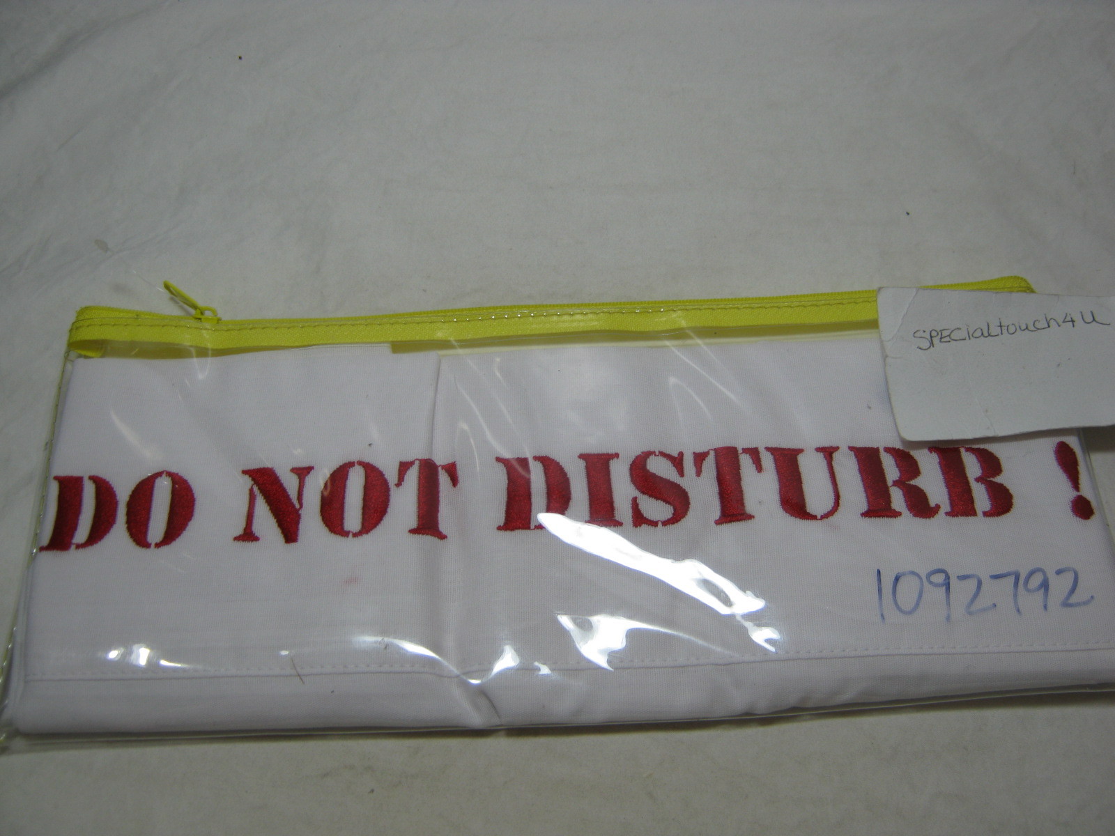 New WestPoint Home Pillow Talk White Standard Pillowcase -Do Not Disturb!  NIP