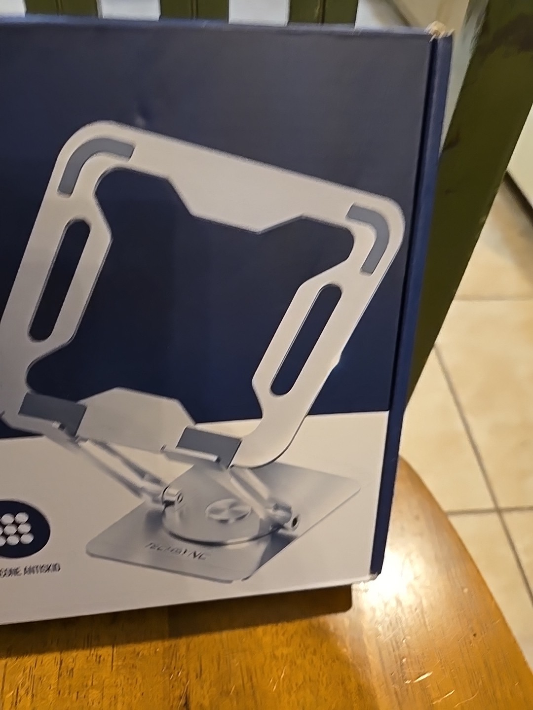 Laptop Stand with 360° Rotating Base, Ergonomic Adjustable Notebook Stand,
