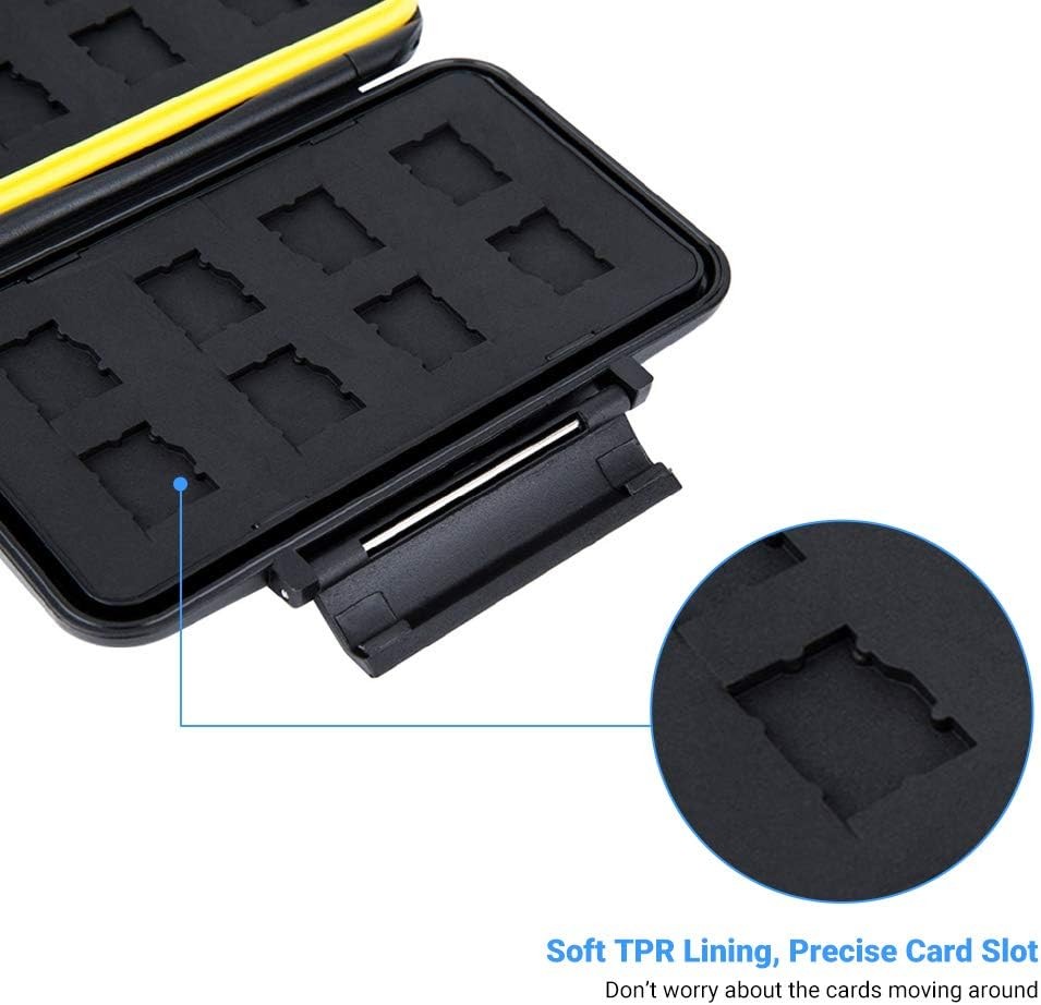 16 Slots Micro SD Card Holder, Micro SD Card Case Micro SD Micro SDHC Micro SDXC
