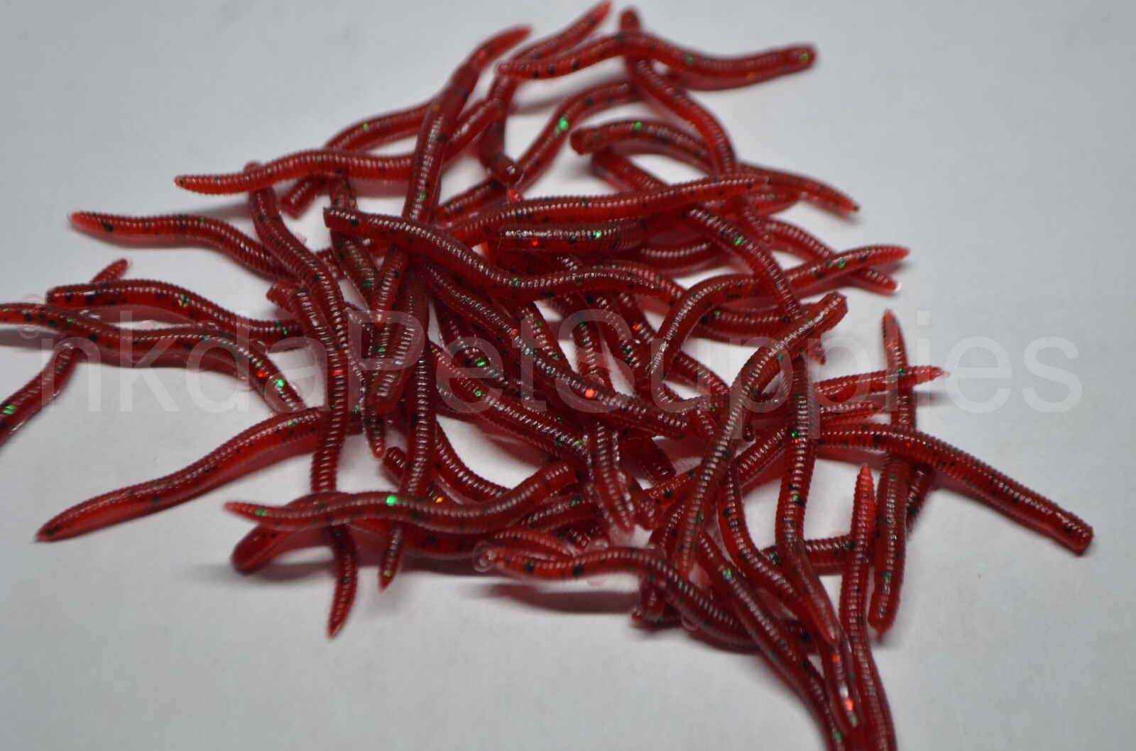 100 pcs Fishing Lure Lifelike Red Worm UK Stock Soft Earthworm Realistic