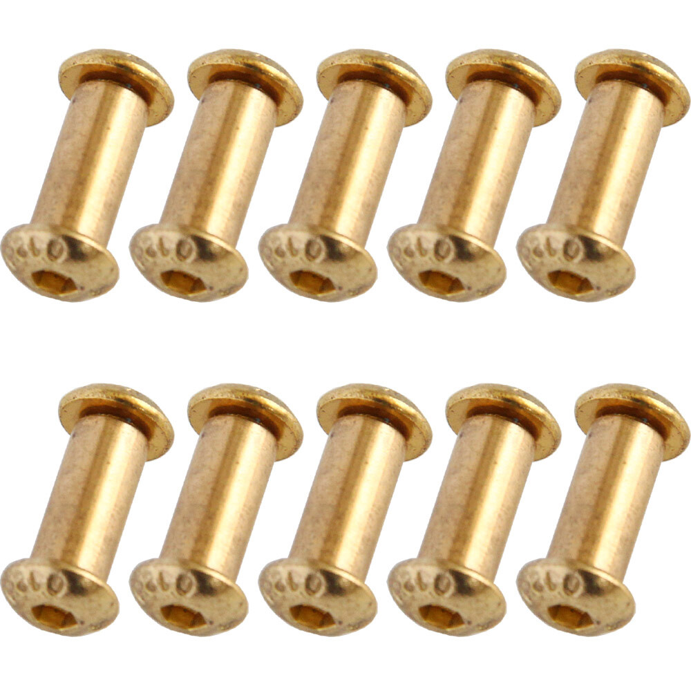 10pcs Brass Knife Handle Rivets Pins Knife Fasteting Screws Lock Bolts AH9