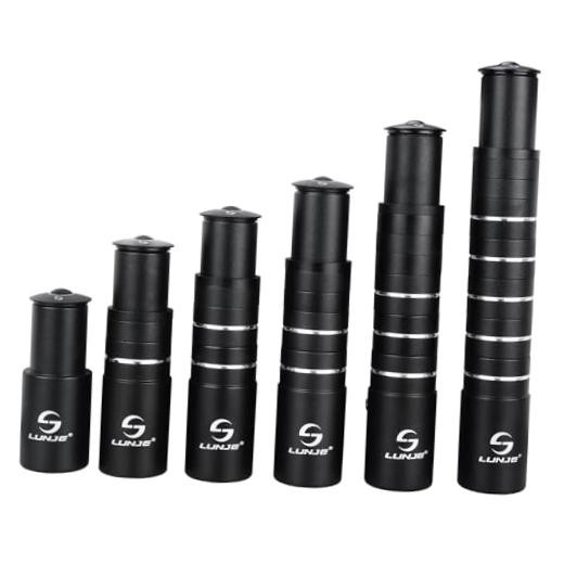 Bike Stem Riser Extender - 1-1/8" 28.6mm Fork Bicycle Stem Riser, 6 Rise-115mm