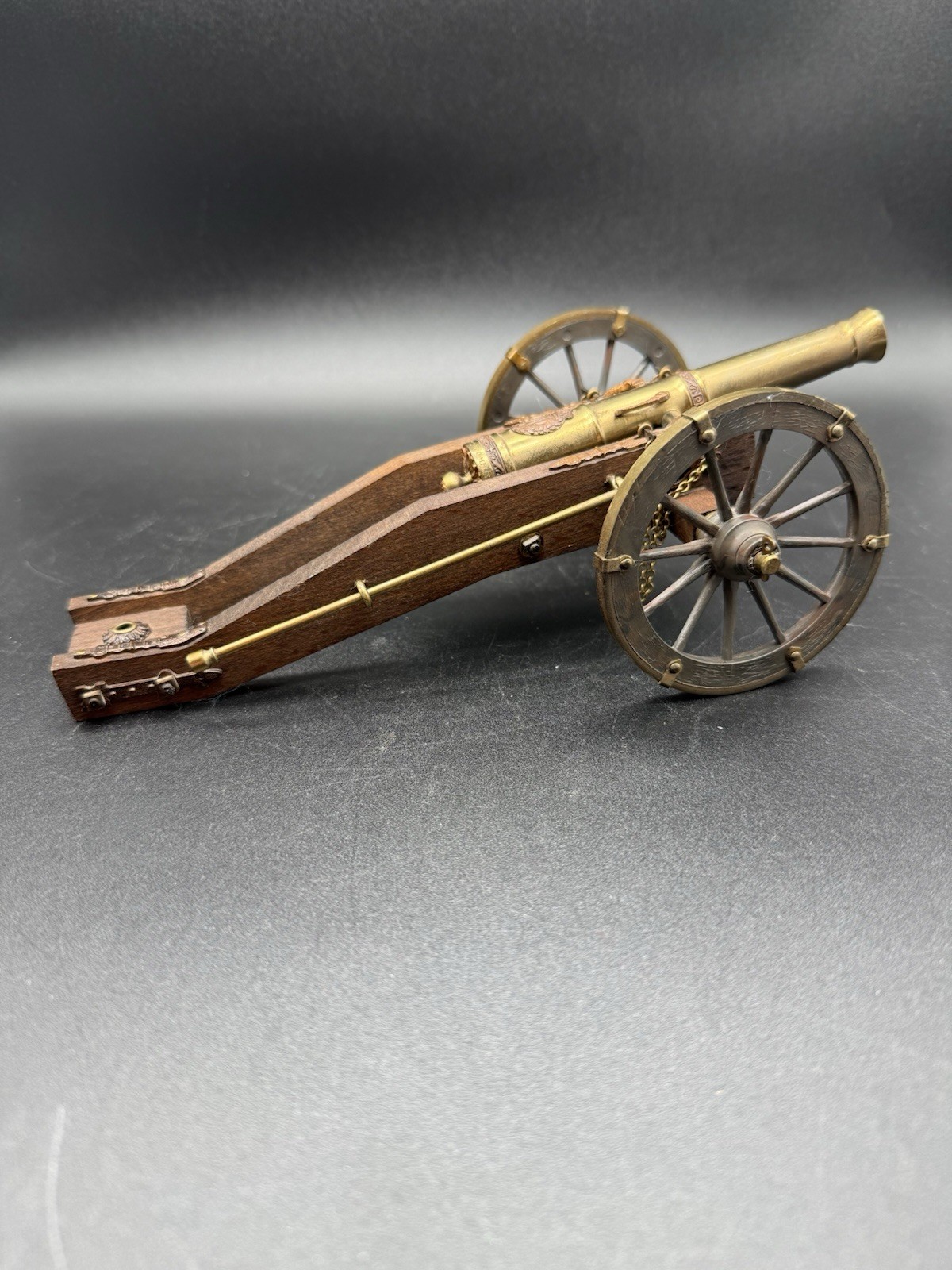 Vintage Rare Pocher Torino Brass Cannon Replica Made In Italy