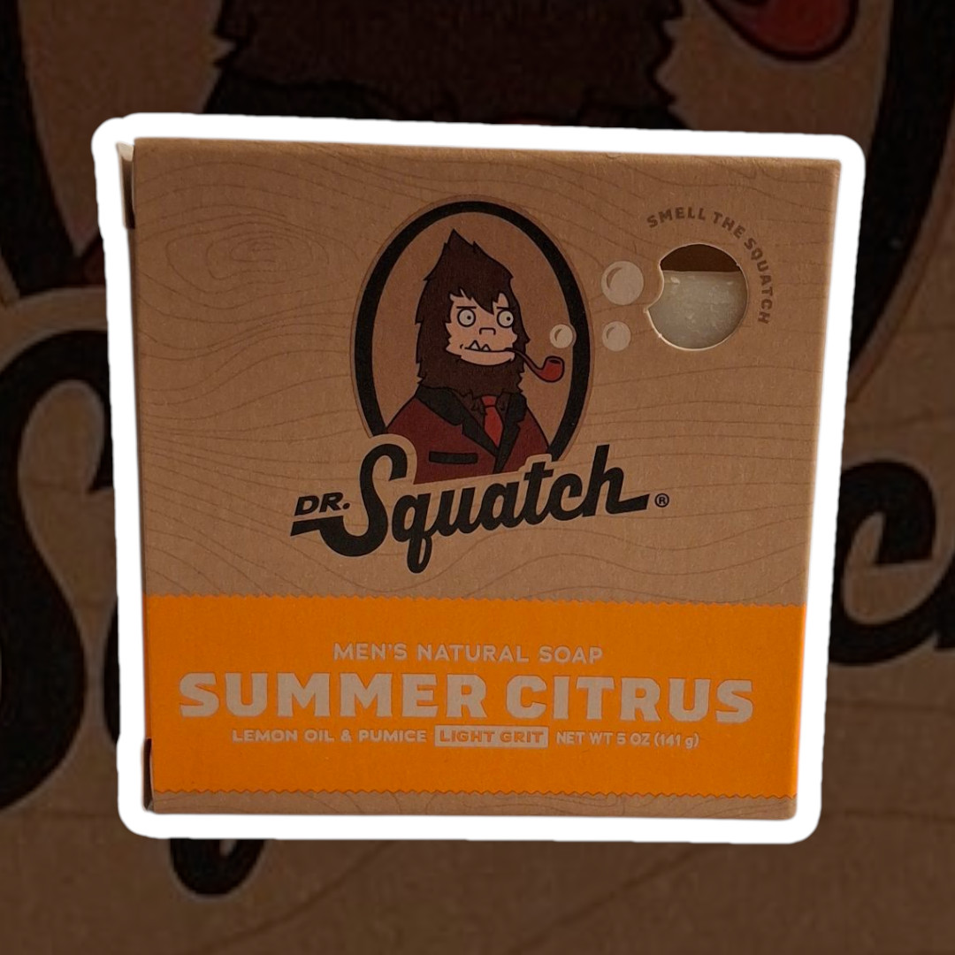 Dr. Squatch Limited Edition 5oz Bar Men's Natural Soap Summer Citrus Light Grit!