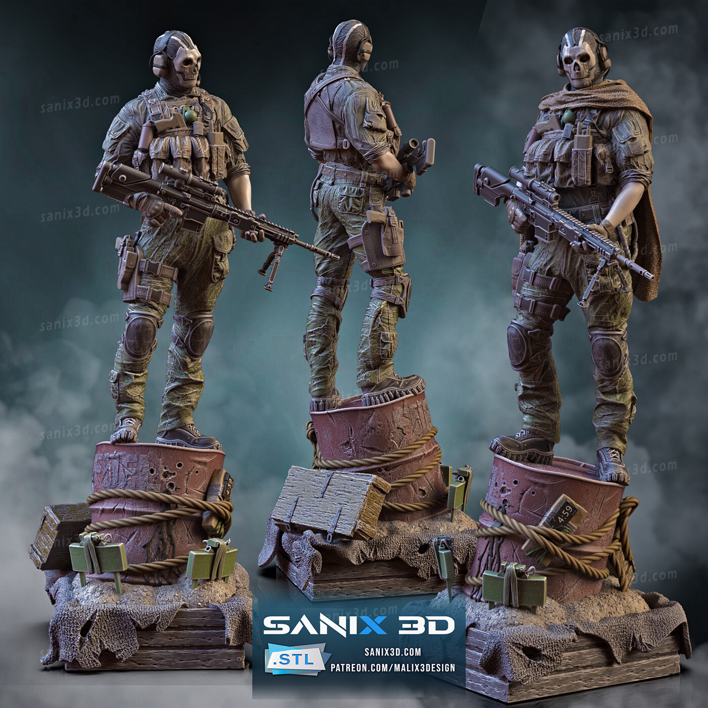 Call of Duty - GHOST -  Statue 3D Print Unpainted/Unassembled