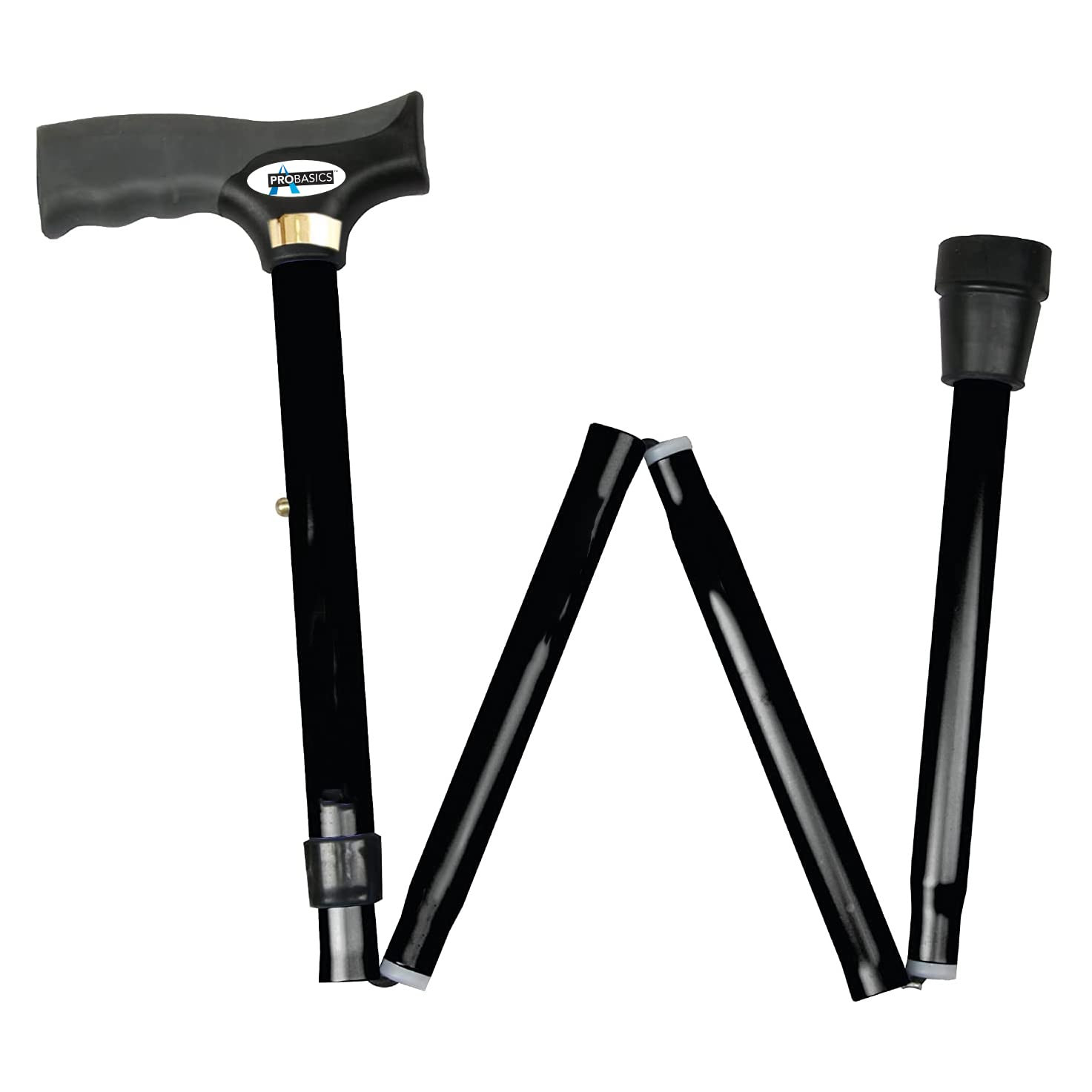 Black Folding Cane for Men and Women Adjustable Foldable Walking Cane with Co..