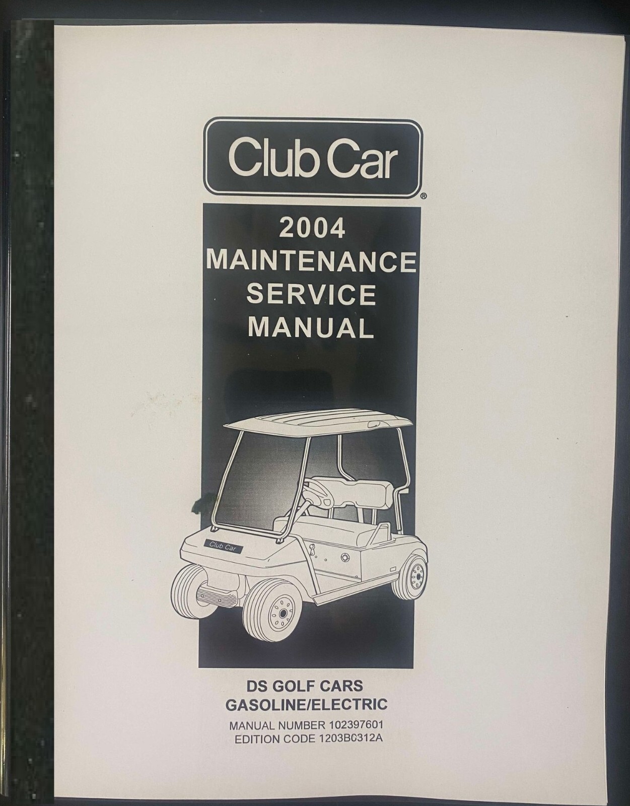 2004 Service Repair Maintenance Manual Fits Club Car DS Gas & Electric P104 0312