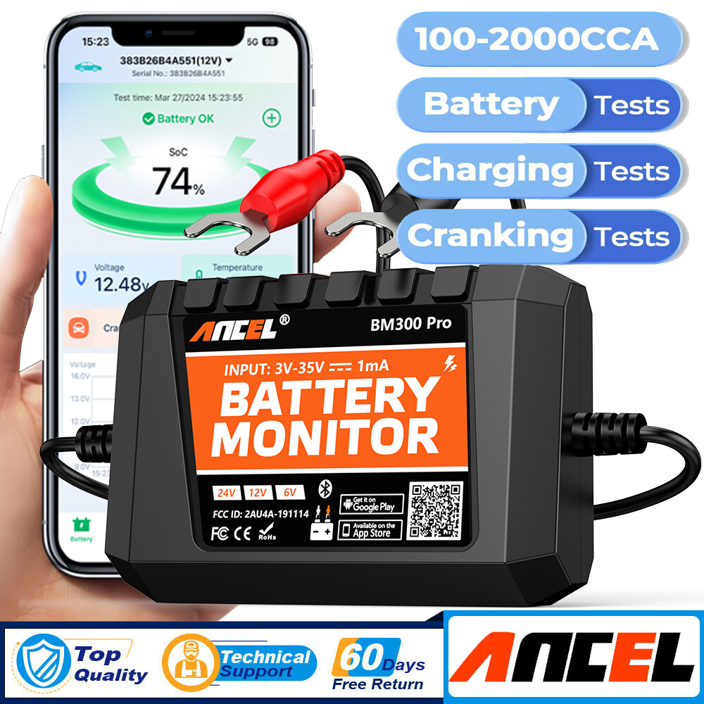 24V Car Battery Load Tester Digital Alternator Voltage Analyzer Diagnostic Tool