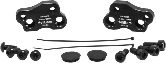 HeliBars Handlebar Relocation Kit Black HR01139 for Honda Goldwing