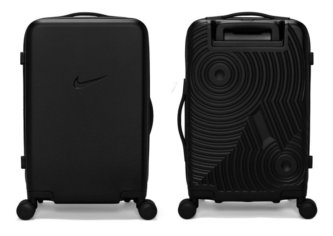 New Nike Air Force 1 29” Large Hardshell Checked Luggage Suitcase Black $360