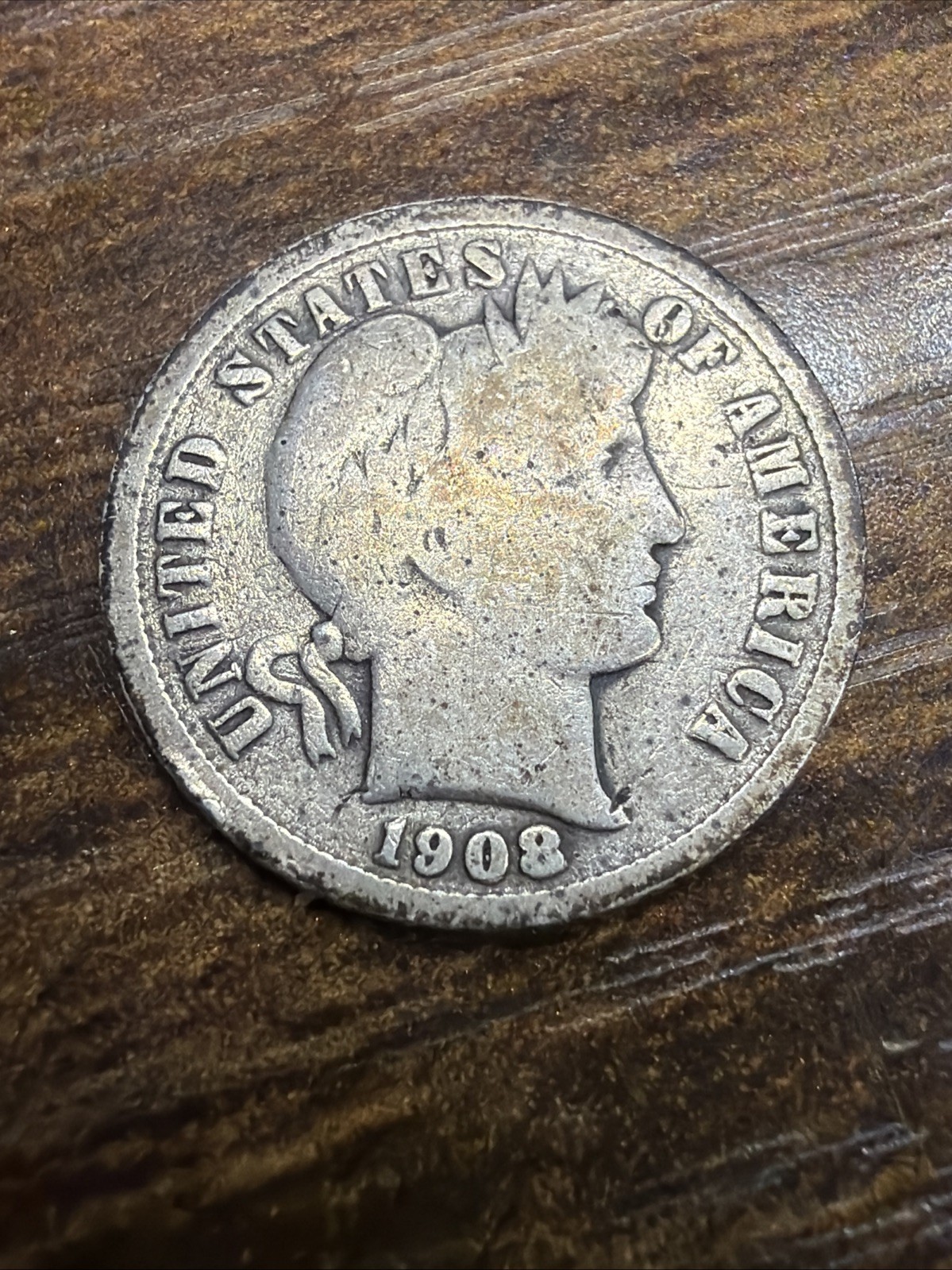 1908-S Barber Dime Actual Dime  Fine And Nicely Priced