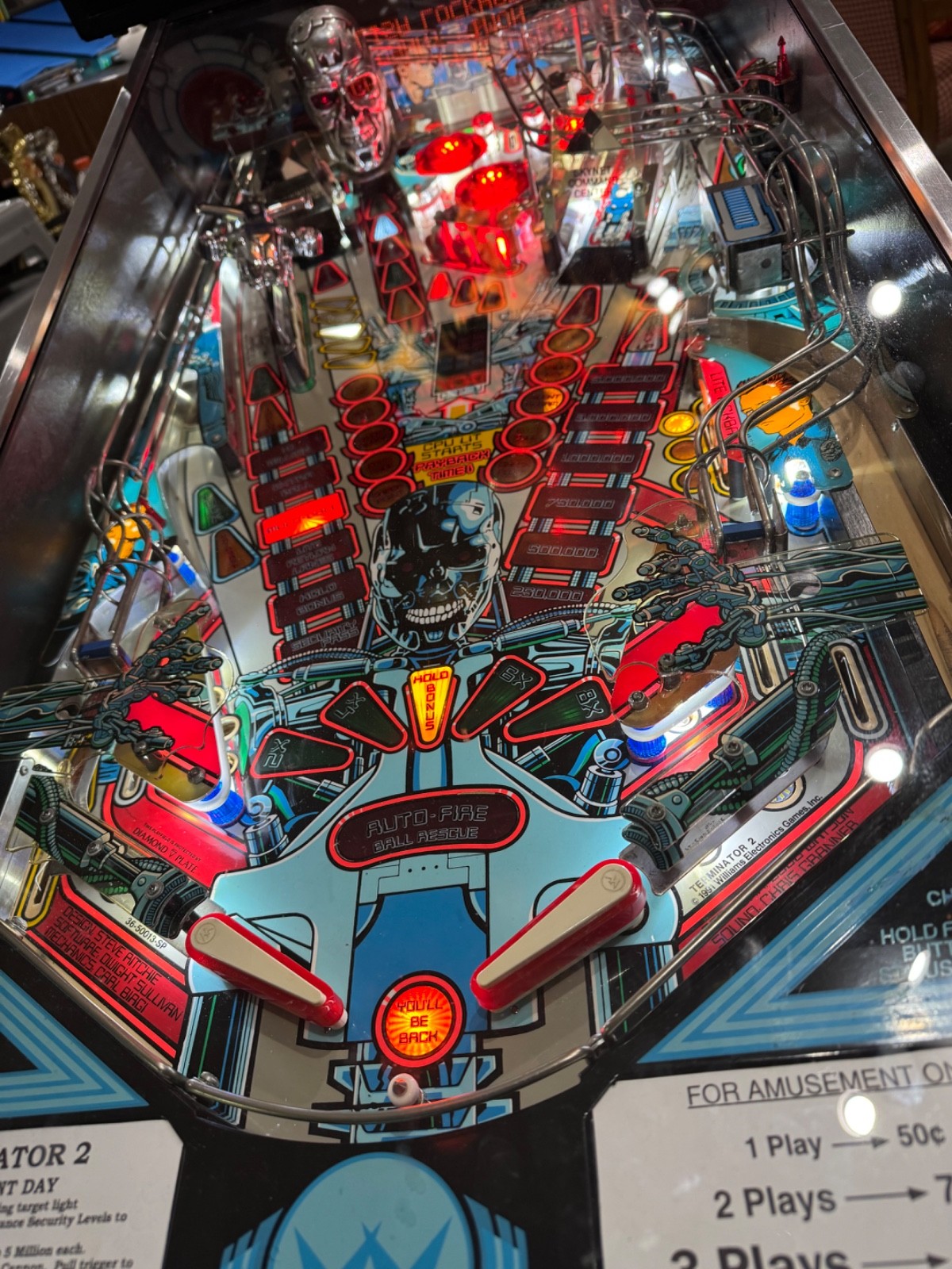 Terminator 2 Pinball Machine GI (General Illumination) LED Kit