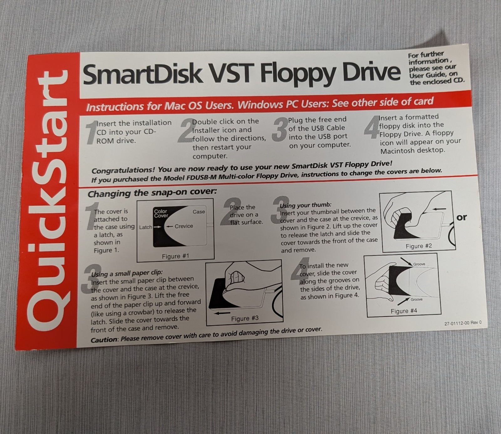 SmartDisk External USB 3.5" Floppy Drive for PC or Mac/Titanium Edition/Tested