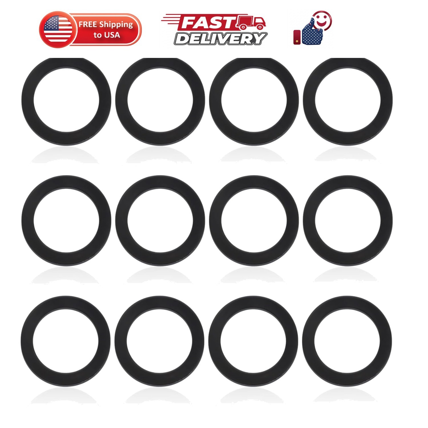 12pcs No.2 Fuel Cap Seals for Coleman 220 Lanterns, Black Fluorine Rubber Lan...