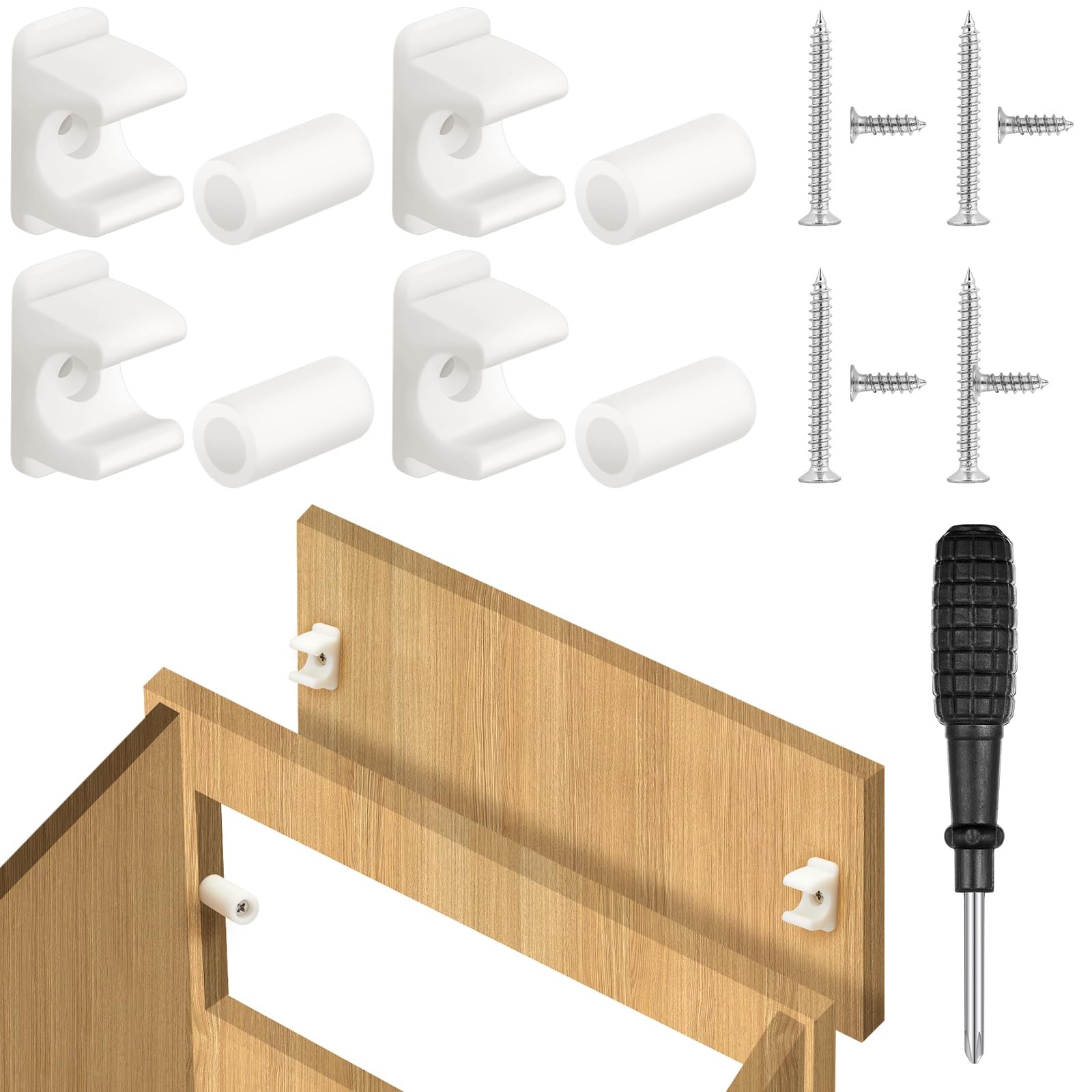 False Cabinet Front Clip False Drawer Front Clips Sink Tip Out Snap with Screws