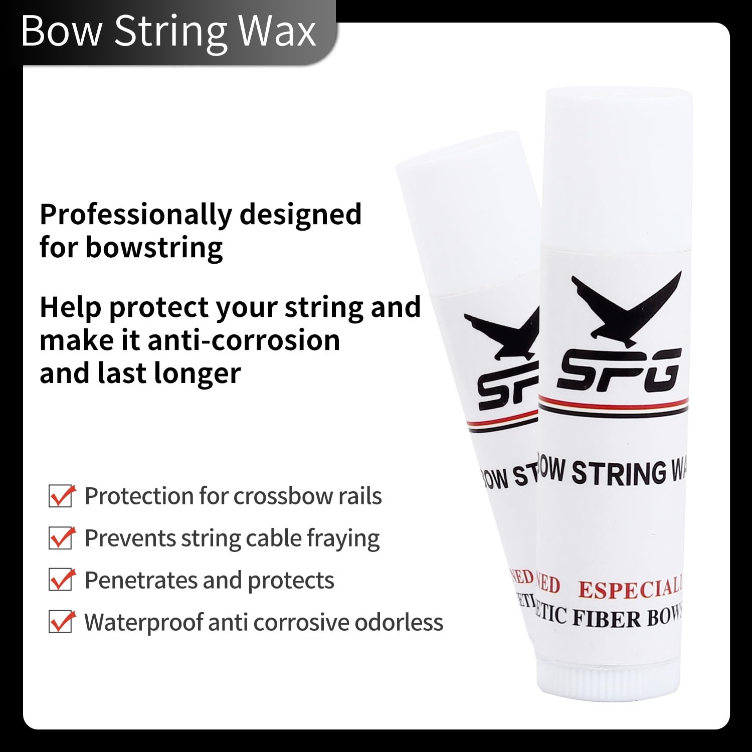 FENJANER Archery 6Pcs Bow String Wax, Protective Bowstring Waterproof Rail...