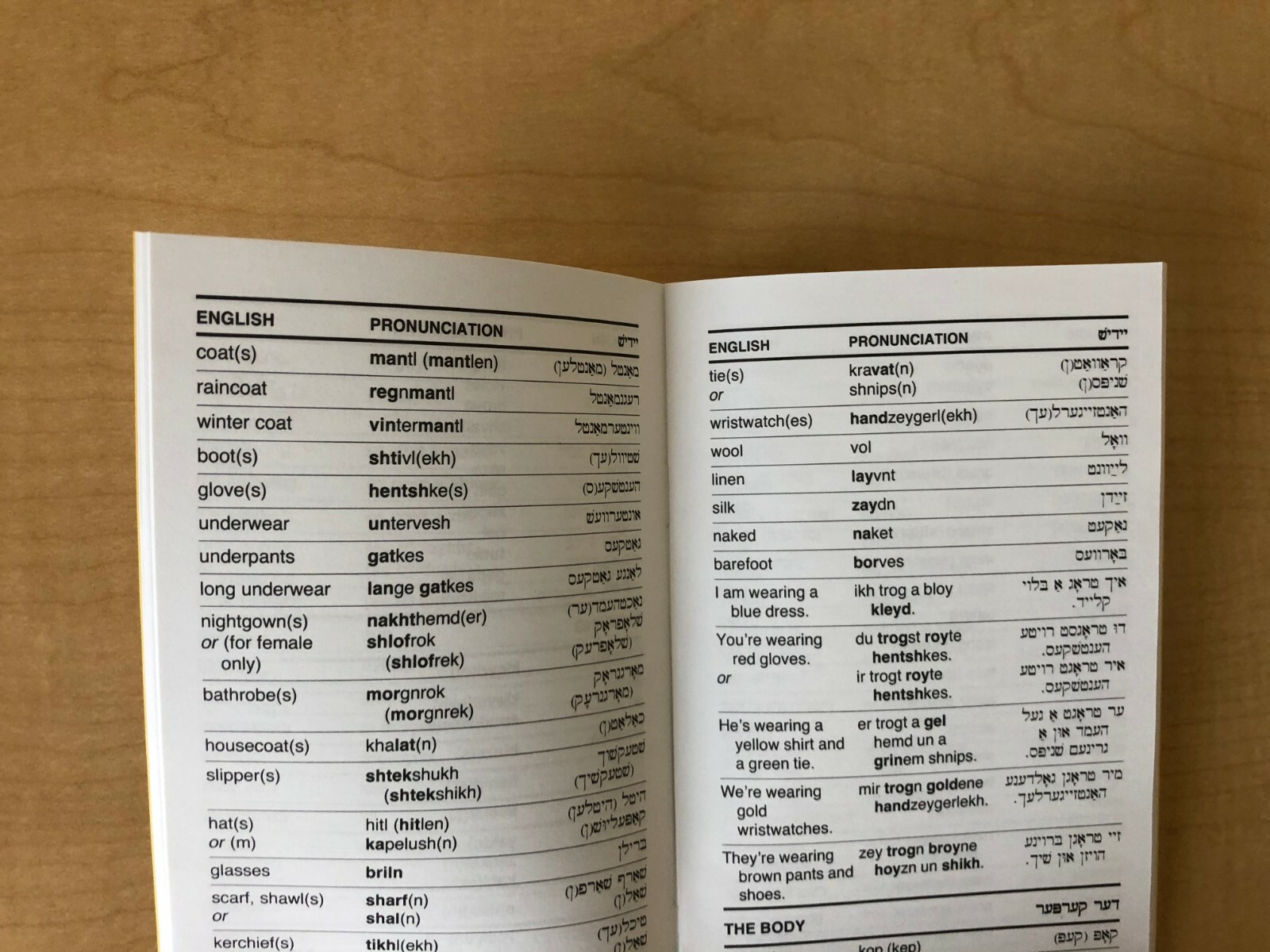 Yiddish Phrase Book / Dictionary - Pocket Size - by Language/30