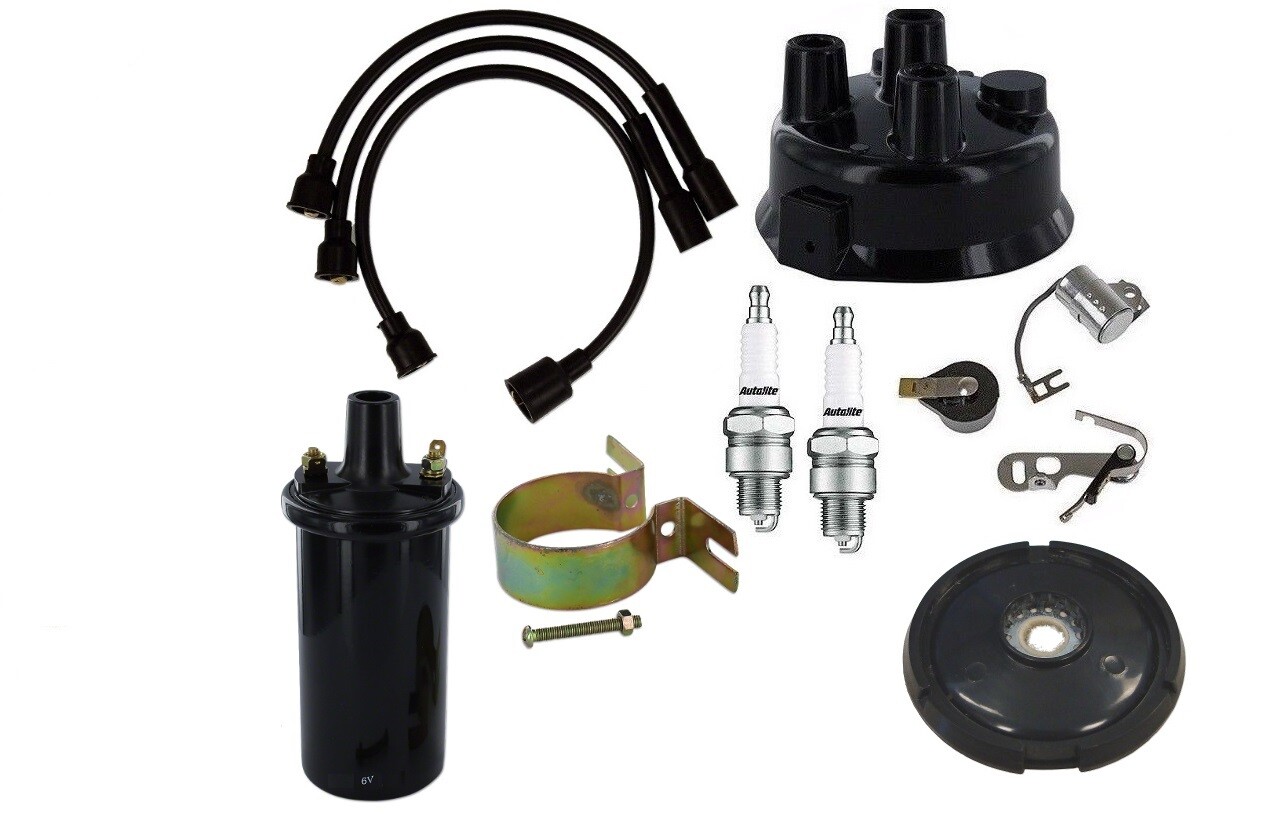 for John Deere M MC MI MT 40 420 6V Distributor Ignition Tune up Kit with Coil