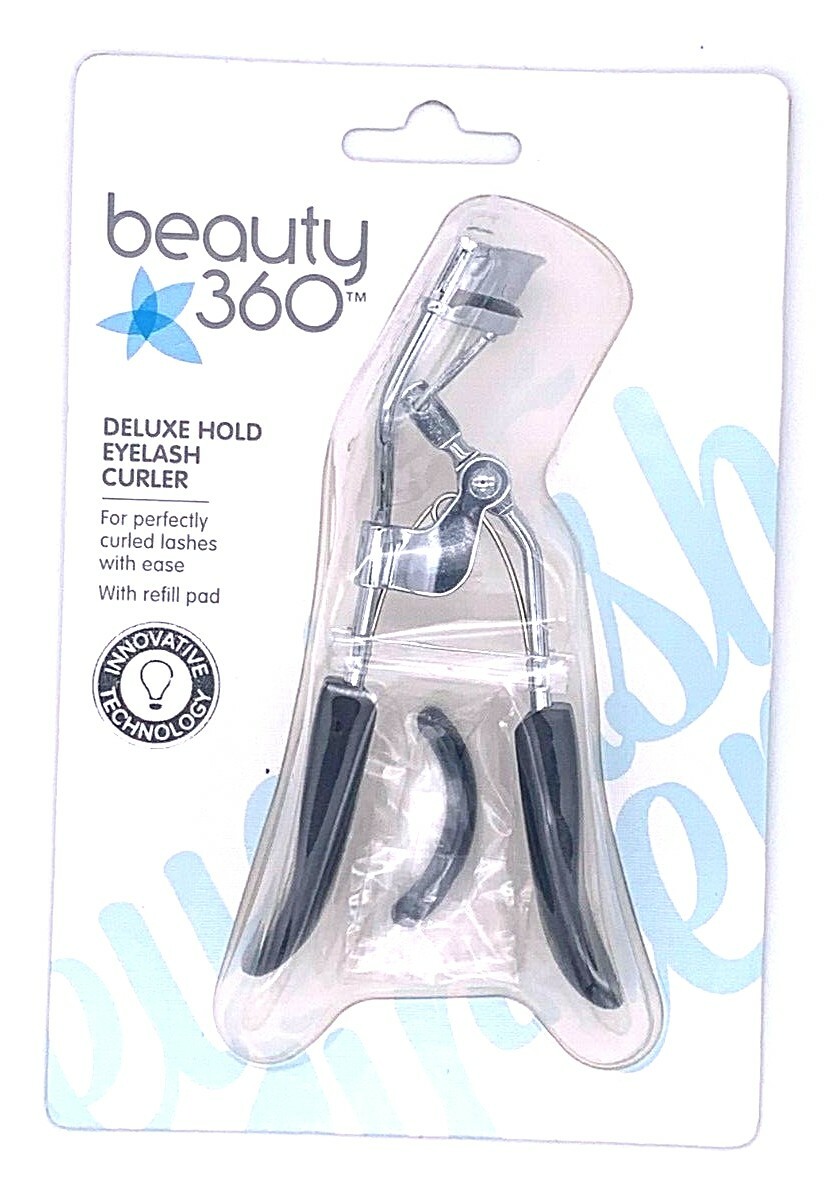 Beauty 360 Deluxe Hold Eyelash Curler With Refill Pad, Choose From 2, 4 or 6 Pcs