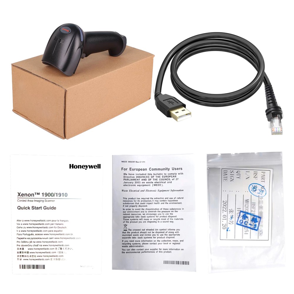 Honeywell Xenon 1900GHD-2USB High Density 2D Barcode Scanner Reader W/ USB Cable