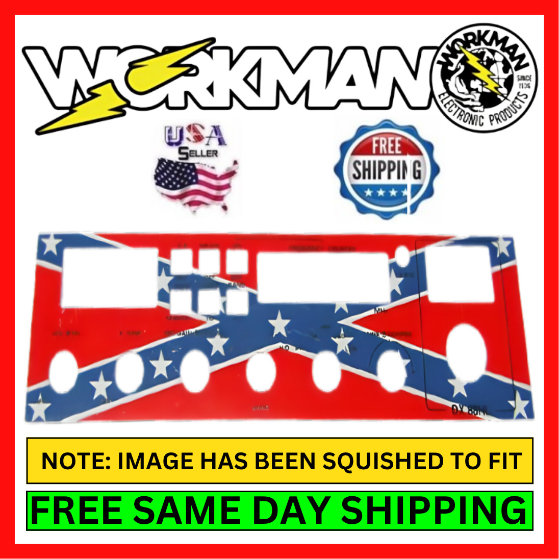 Workman 88REB Radio Replacement Faceplate Chrome Face For Galaxy DX88 CB Ham Kit