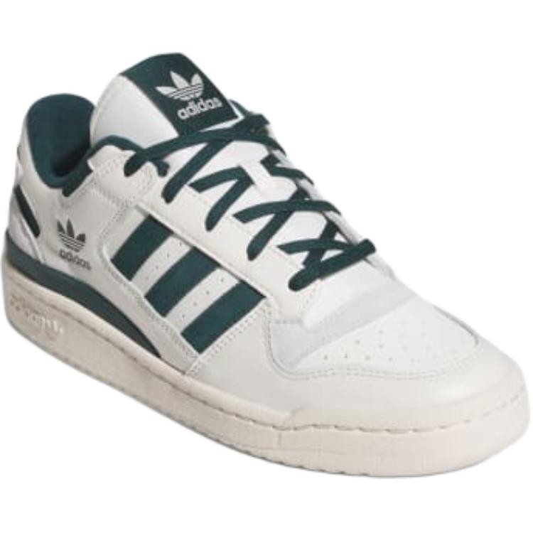 Adidas Originals FORUM Low top Skateboard Shoes Men's White Green - JQ0207