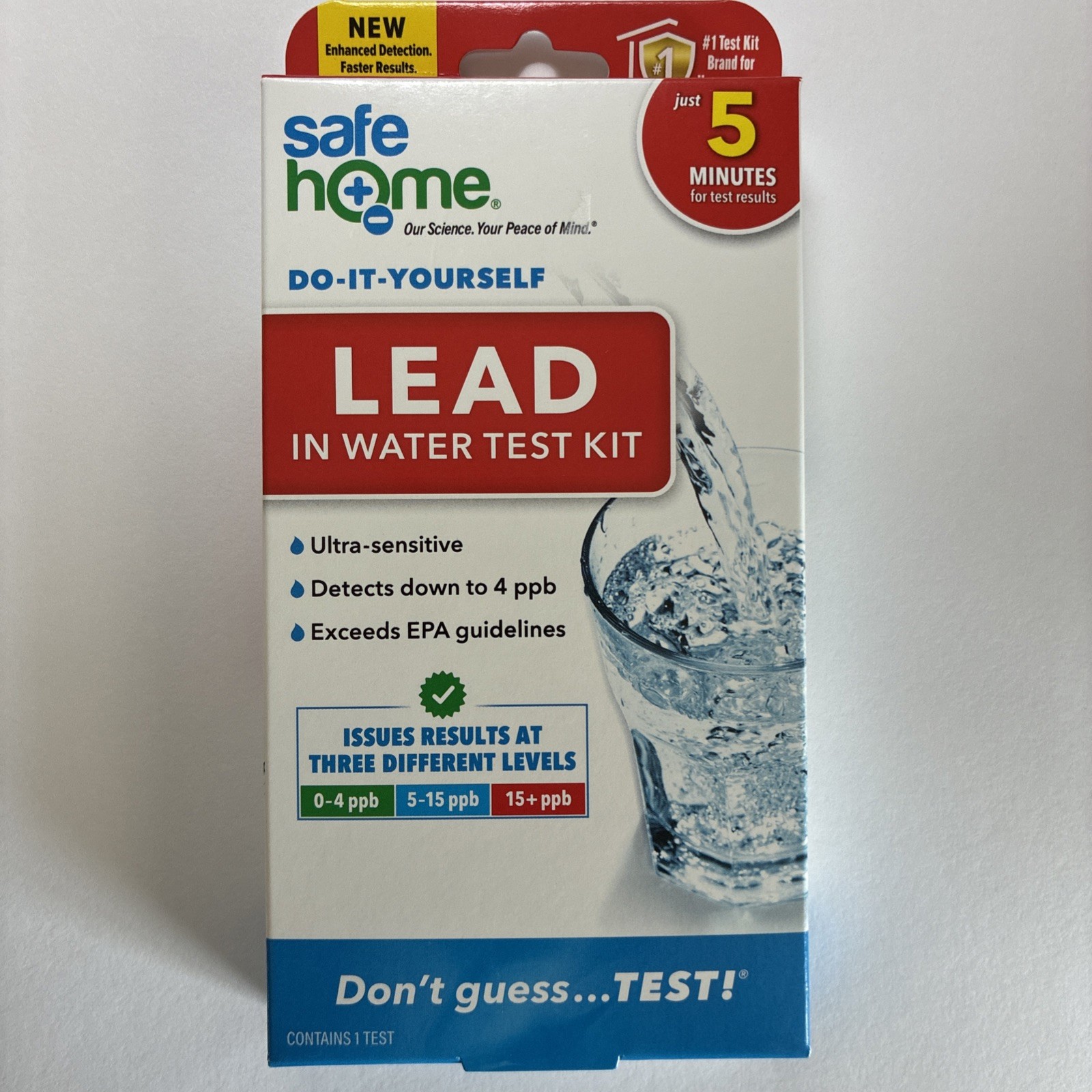 DIY Lead Water Test Kit -  Ultra Sensitive Home Water Lead Test - Safe Home