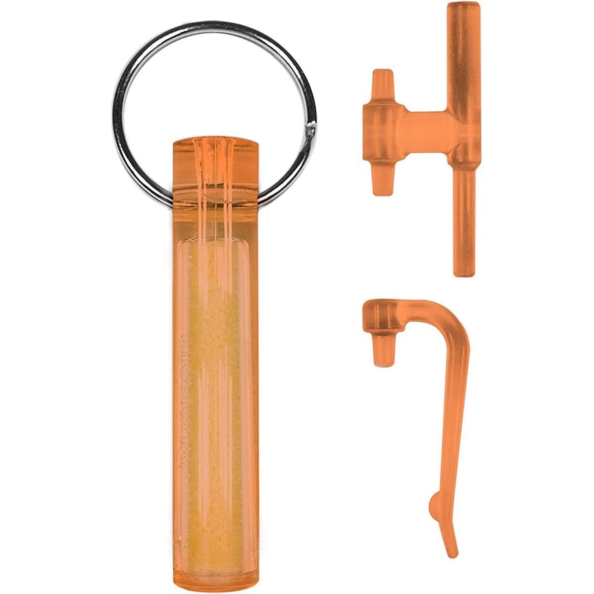 GEAR AID Ni Glo, 2" Glowing Keychain for Camping, SCUBA and Night Fishing Orange