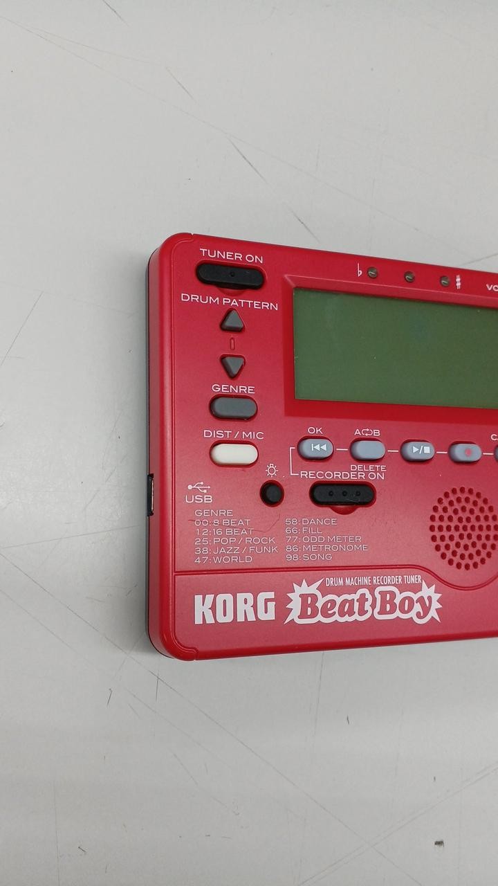 KORG BEAT BOY Drum Machine Recorder Tuner Samplers Red Recode Tuner Effector