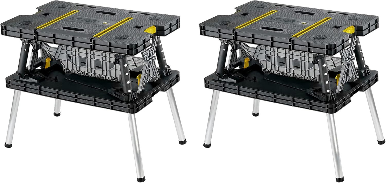 Heavy-Duty Folding Workbench with 1,000 Pound Capacity - Foldable Work Table for