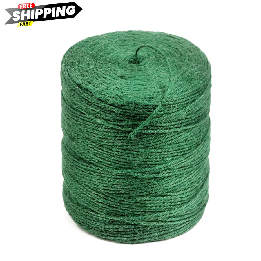 Garden Twine Natural Jute 2mm x 800ft Green PerkHomy Strong Feet Long Gardening