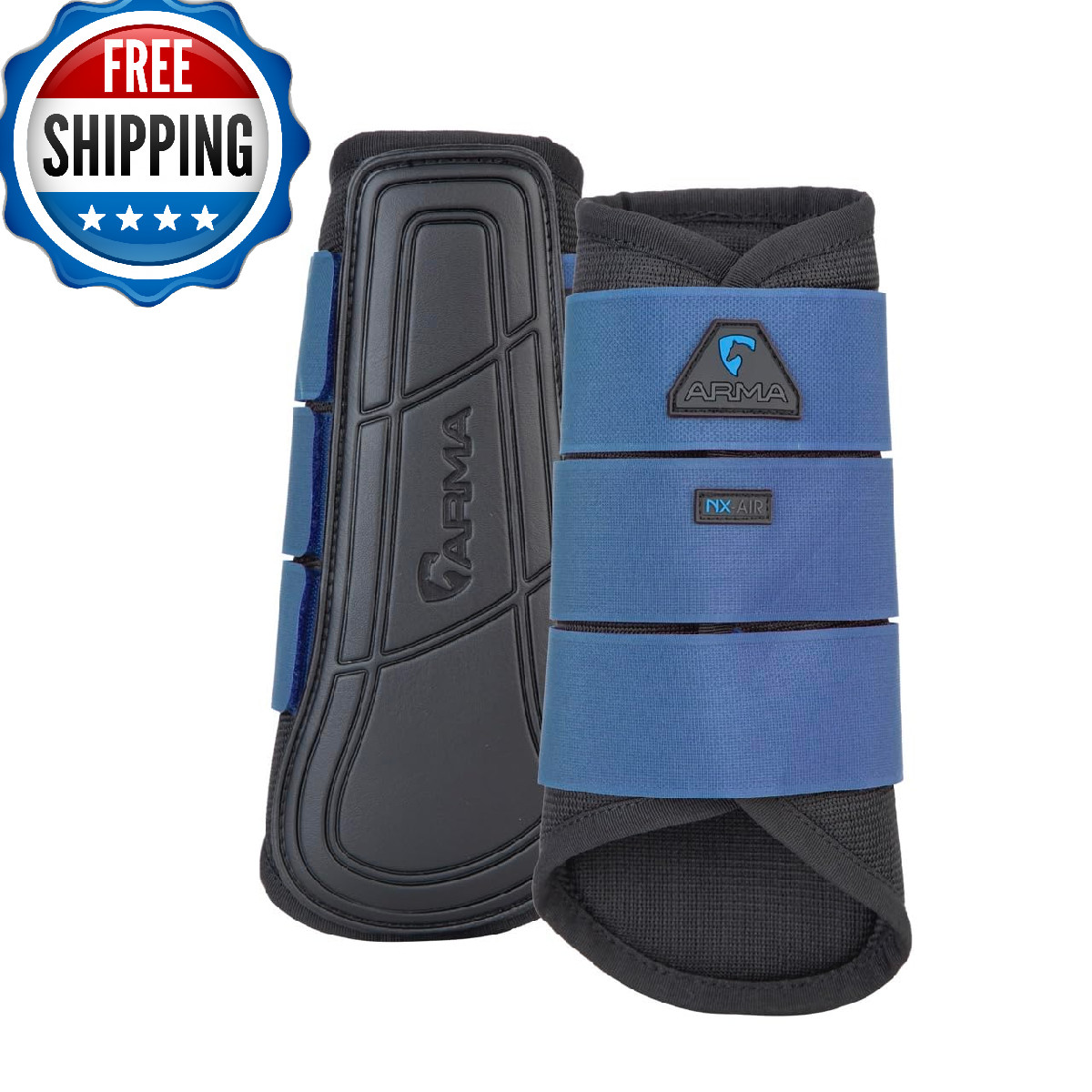 Shires ARMA Air Motion Brushing Boots (Navy, X-Full)