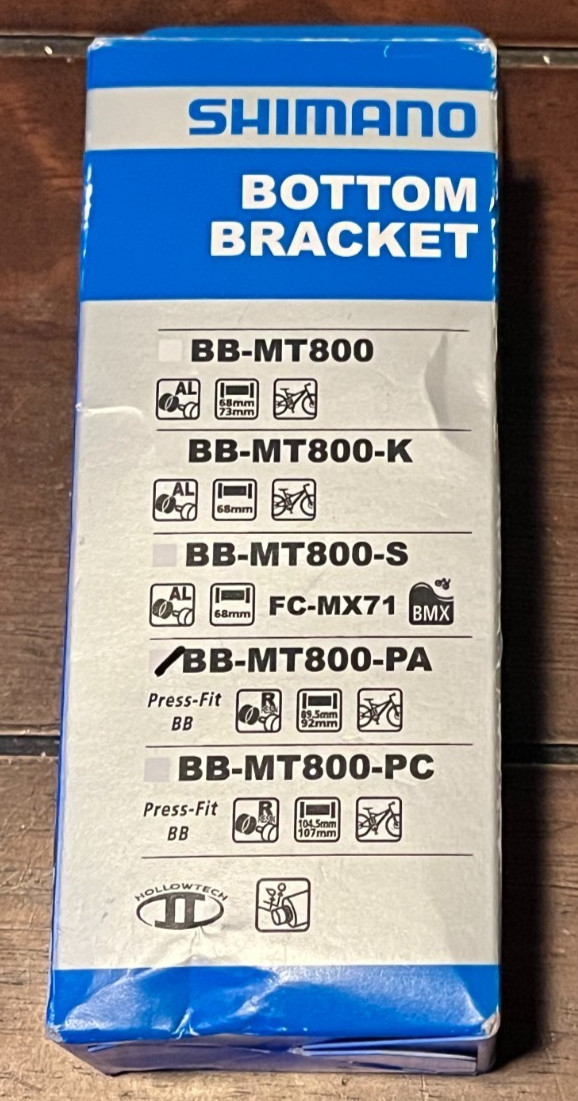 *NEW* SHIMANO Bottom Bracket BB-MT800-PA Press Fit 89.5mm