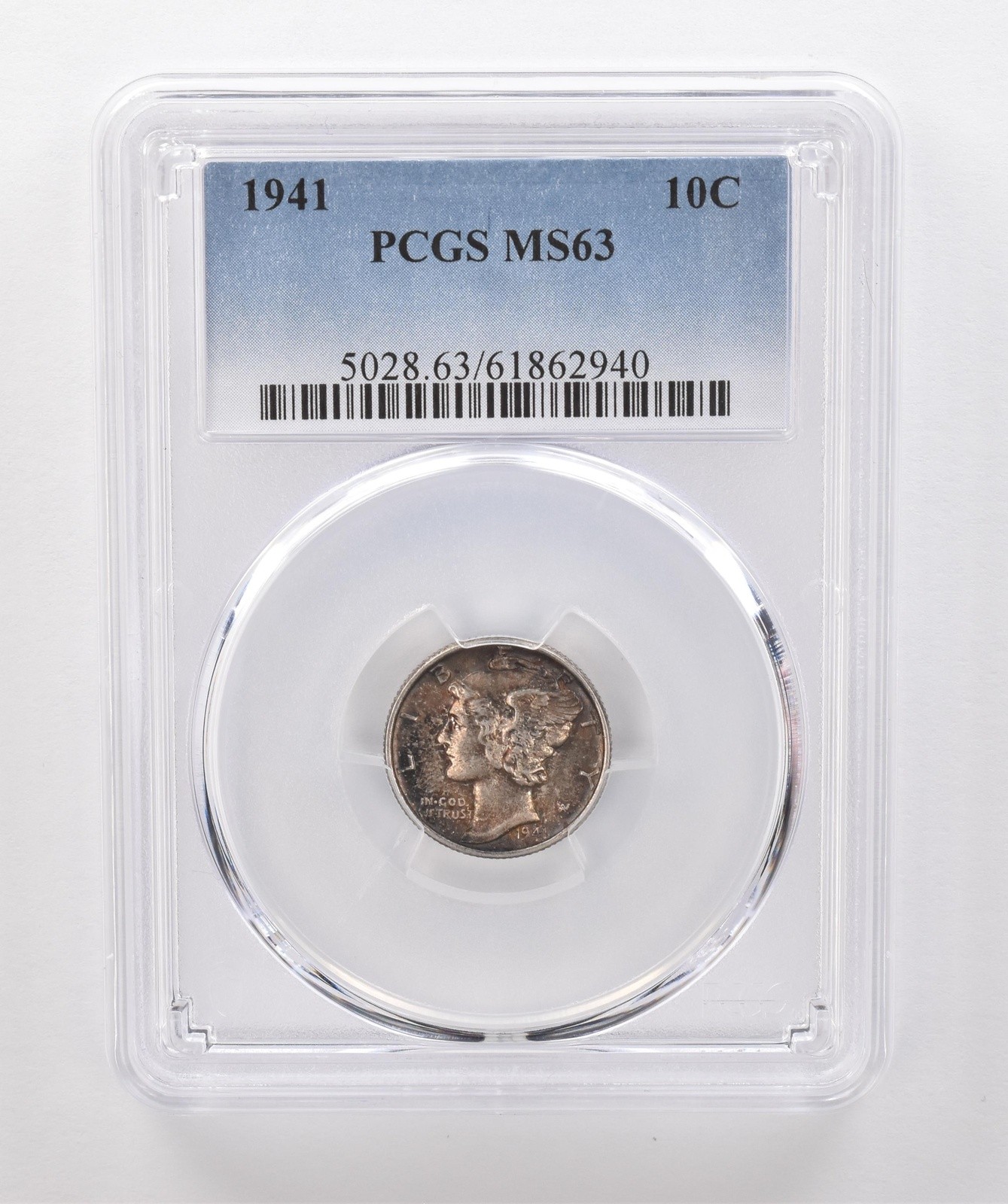 1941 Mercury Dime MS63 PCGS Beautiful Tone *1844