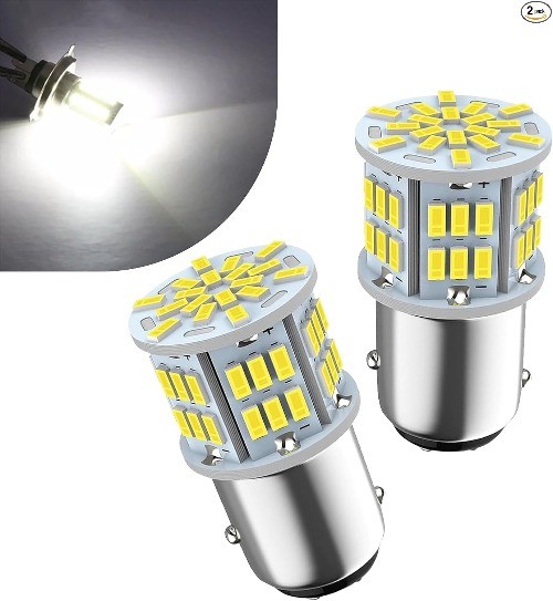 2 PCS 1157 LED Car Bulb, High Brightness Double Contact Bra Color: White #1157