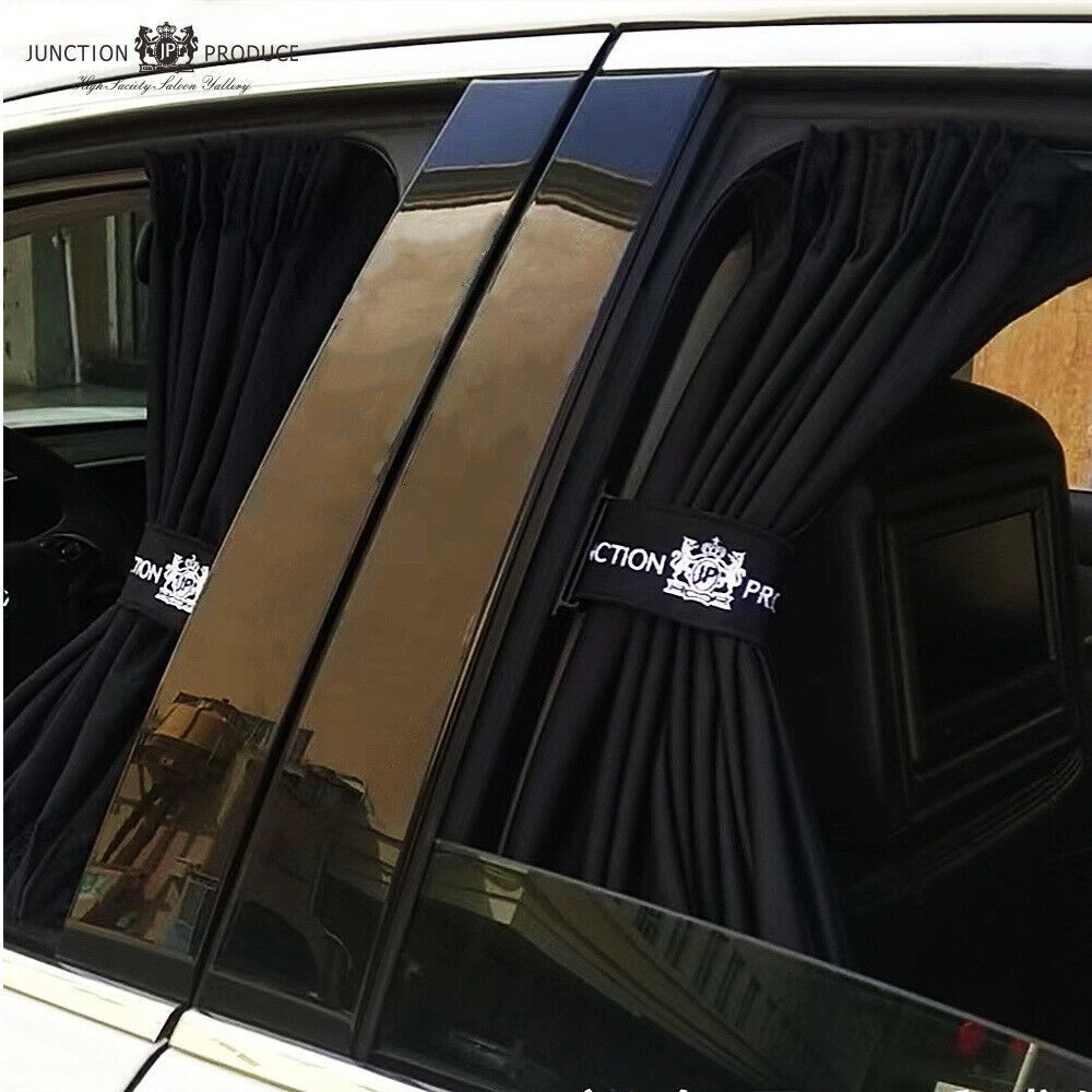 4Pcs Junction Produce White JP Stitchwork Straps Car Curtains  Shade Valance 50M