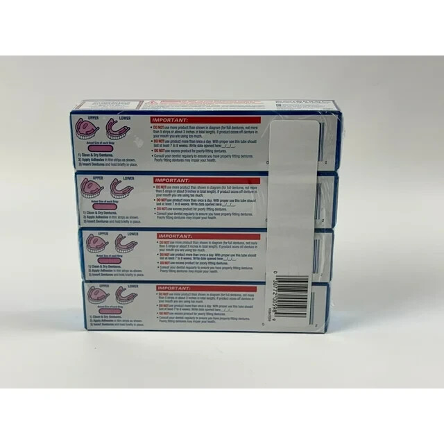 FIXODENT ADVANCED MAX HOLD DENTURE ADHESIVE CREAM 4 TUBES 2.2-OZ (62.4g) EA