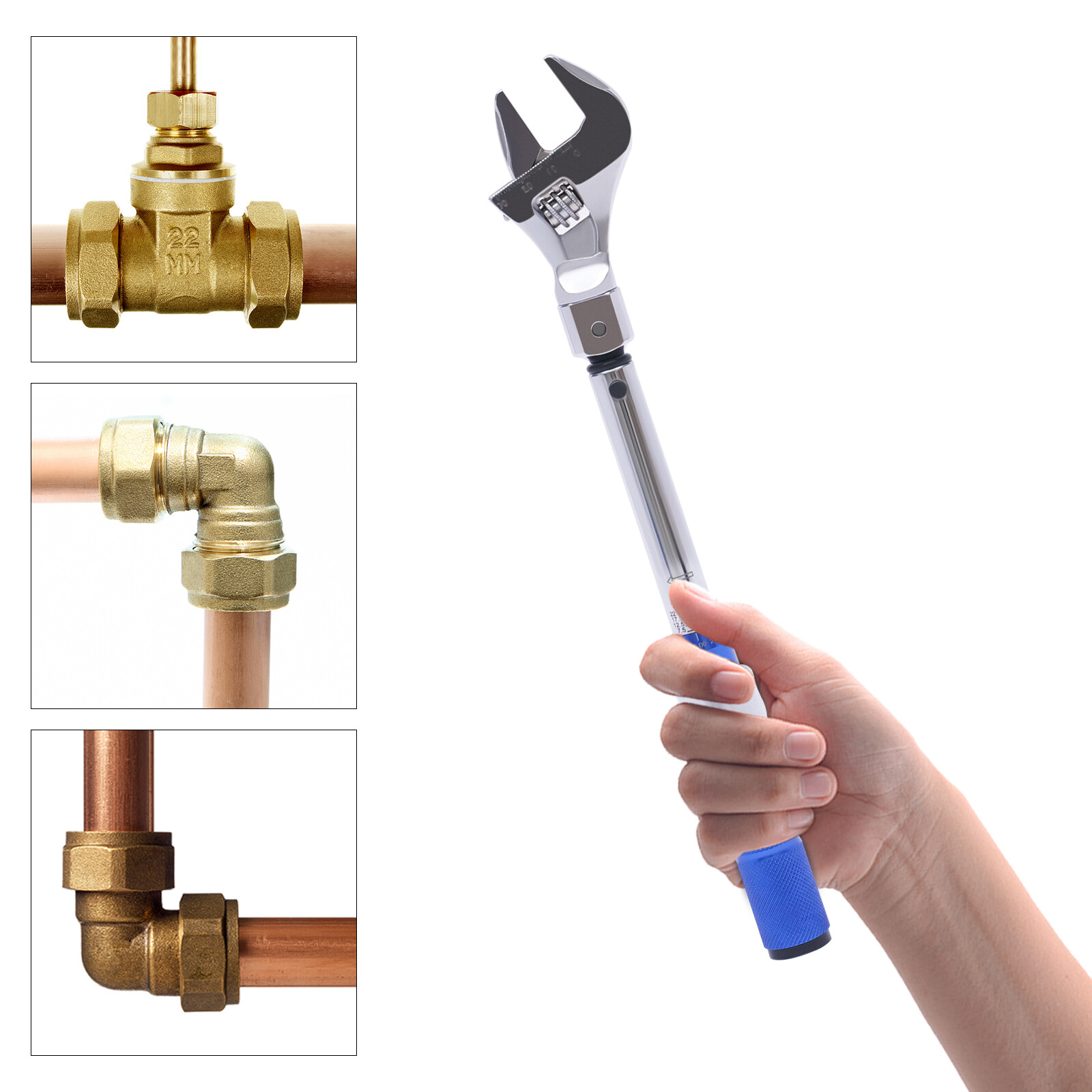 Interchangeable Torque Wrench Adjustable Open End Torque 5-25nm Clicking Wrench