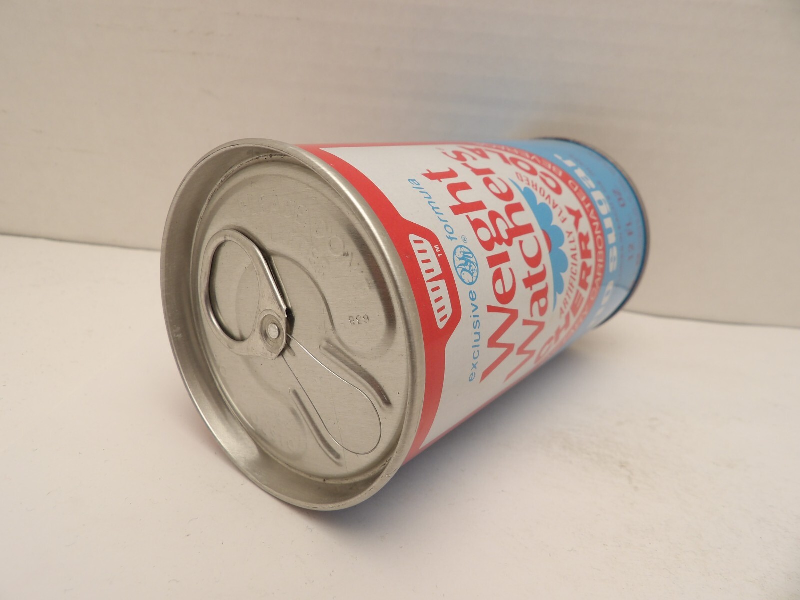 WEIGHT WATCHERS CHERRY COLA STRAIGHT STEEL PULL TAB SODA POP CAN