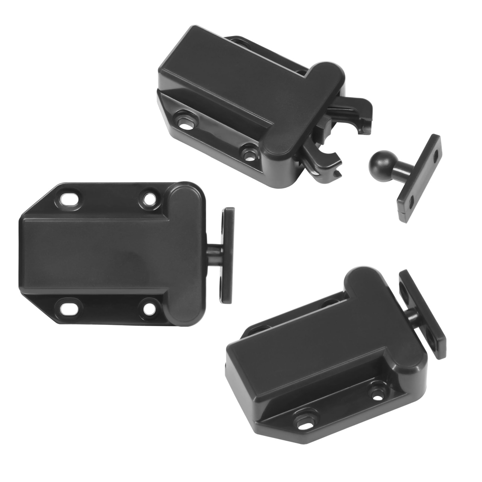 2 Packs Push Latch Rebound Self-Locking Device Automatic Pop-Up Cabinet Lock