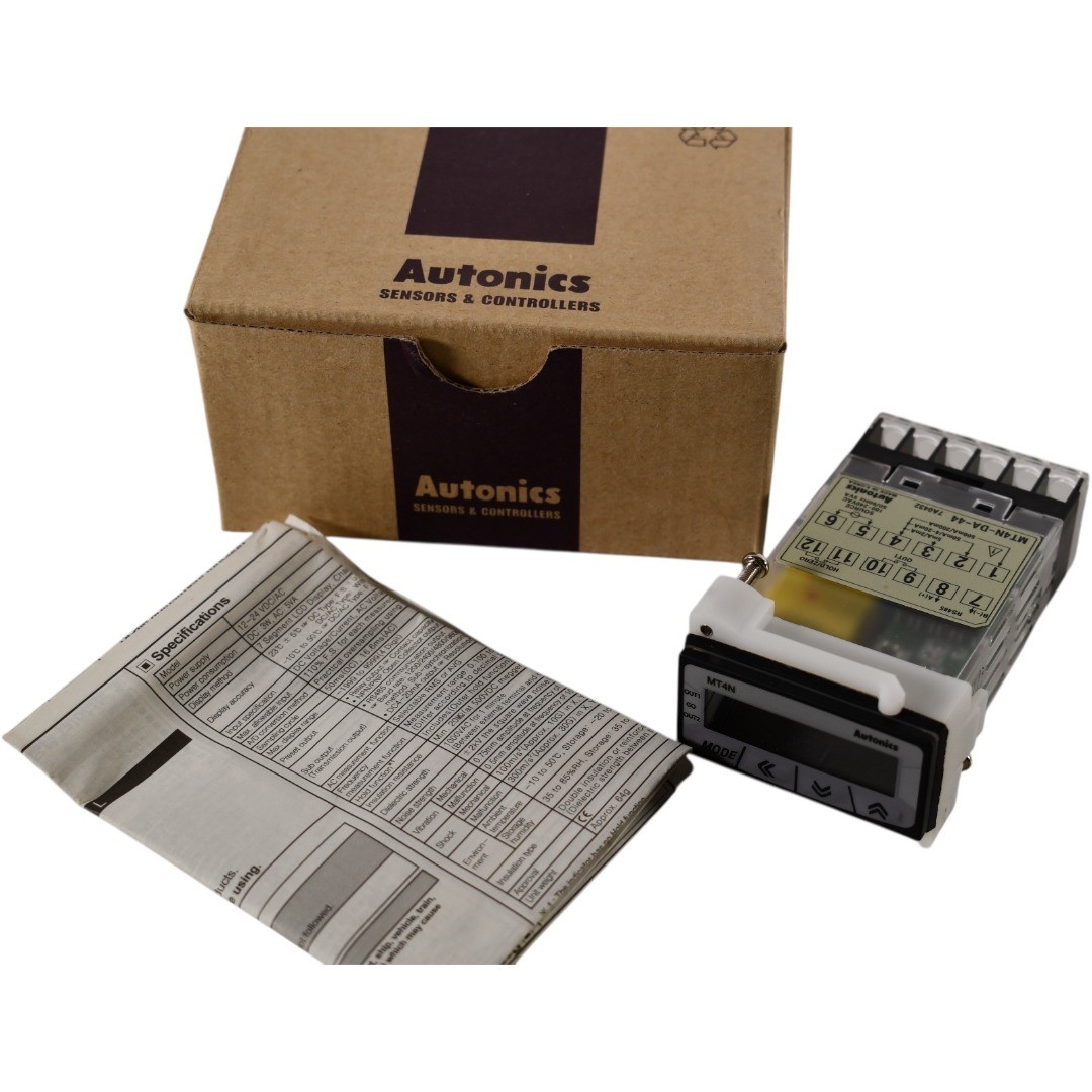 NEW Autonics MT4N-DA-44 Panel Meter 4-Digit 100-240VAC Relay RS485 Comm