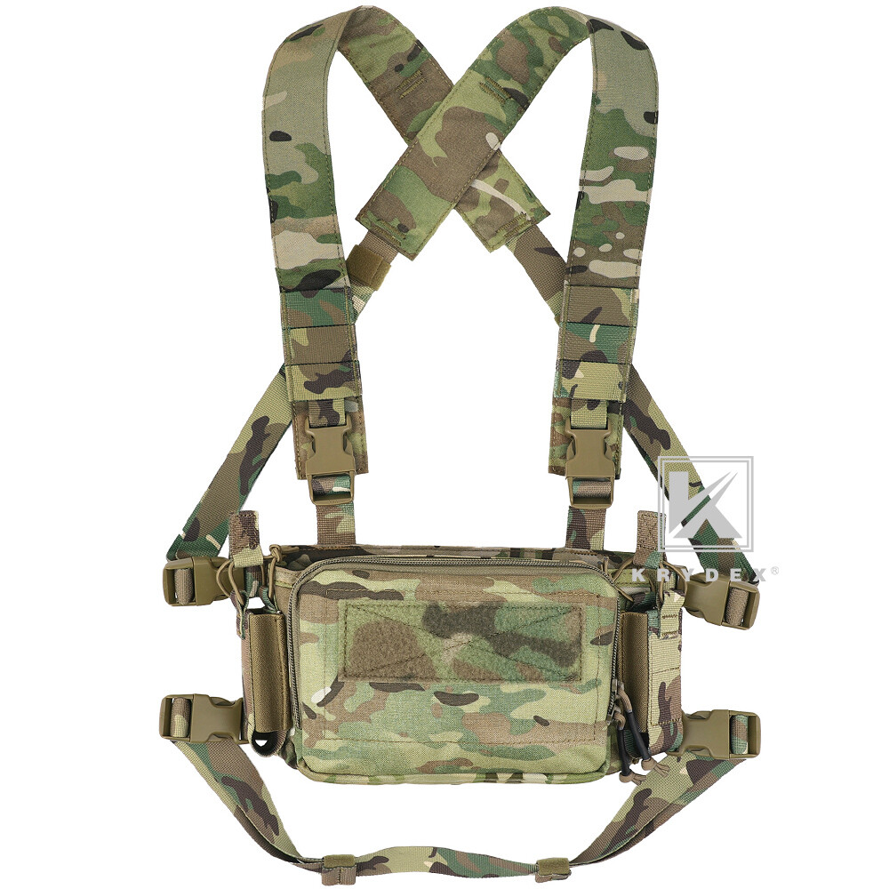 KRYDEX D3CR Chest Rig Harness Mag Pouches & D3 Flatpack Backpack MOLLE Rucksack
