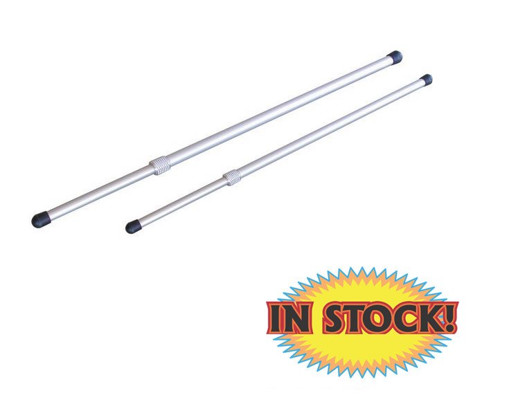 Juliano's  JU00MHH30 Satin Aluminum Hood Prop Rob Adjustable 16" - 30" Length
