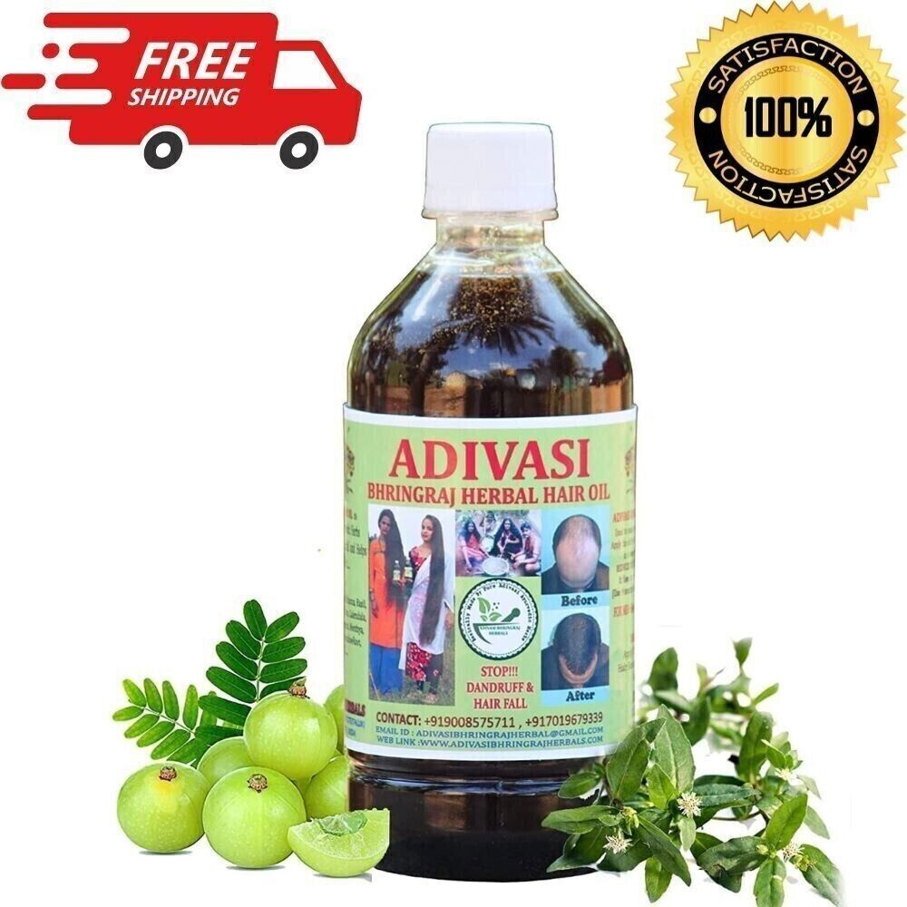 Natural Adivasi Bhringraj Herbal Hair Oil 100ml Made With Pure Ayurvedic Herbs